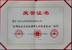程力集團(tuán)獲得全國就業(yè)與社會(huì)保障先進(jìn)民營企業(yè)榮譽(yù)稱號(hào)